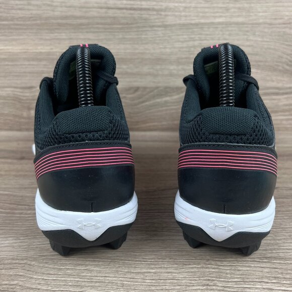 Under Armour Women's Black & Pink Baseball & Softball Sport Shoes - Picture 6 of 8